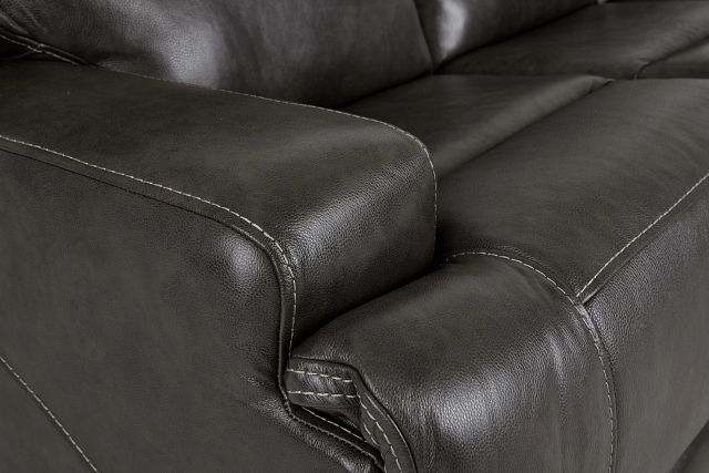 Valor Dark Gray Leather Power Reclining Sofa (6)