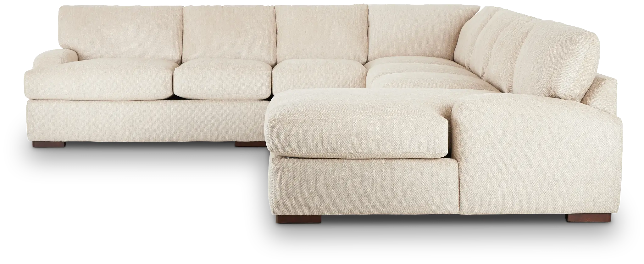 Alpha Beige Fabric Large Right Chaise Sectional Alpha Beige Fabric Large Right Chaise Sectional