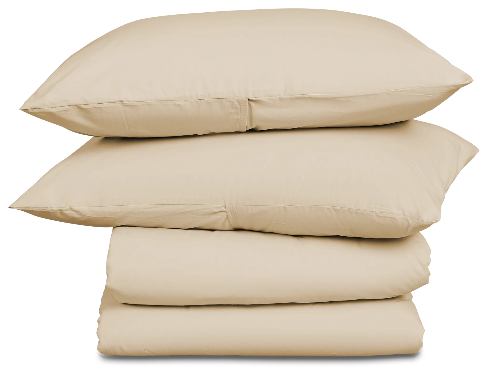 Rest & Renew Percale Cotton Beige 200 Thread Duvet Set