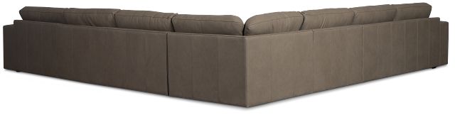Kellan Dark Gray Leather Large Right Chaise Sectional