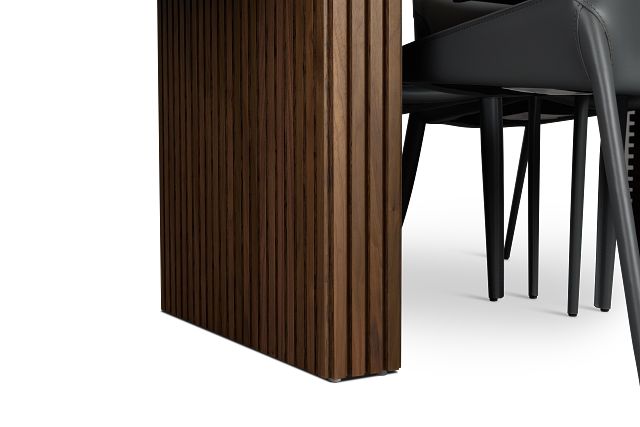Wayne Two-tone Rect Table With 4 Gray Upholstered Side Chairs