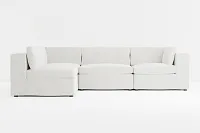 Destin Maguire Ivory Fabric 4-piece Modular Sectional