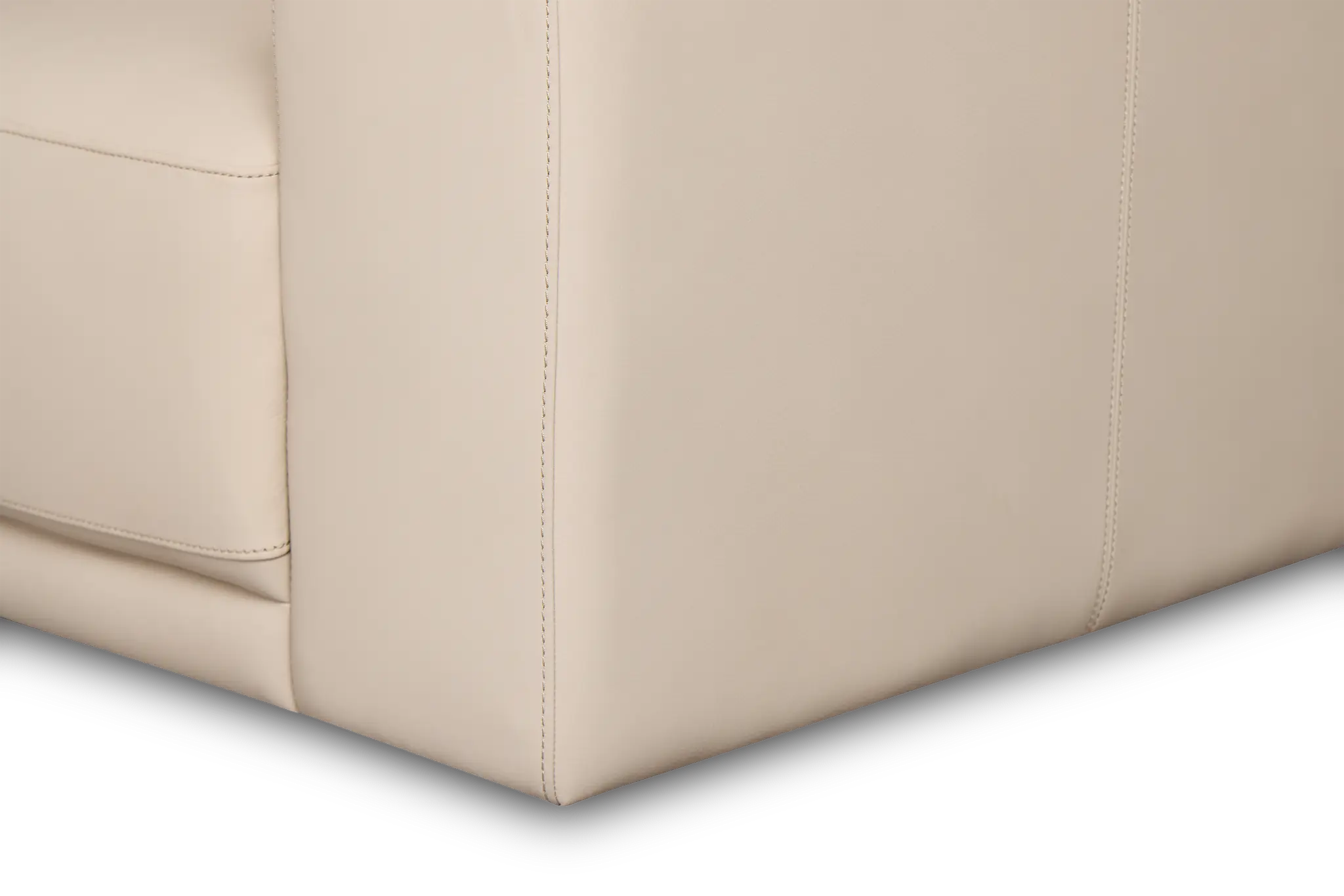 Kellan Ivory Leather Large Left Chaise Sectional Kellan Ivory Leather Large Left Chaise Sectional