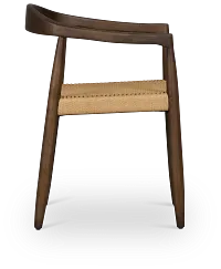 Santorini Dark Tone Curved Woven Side Chair