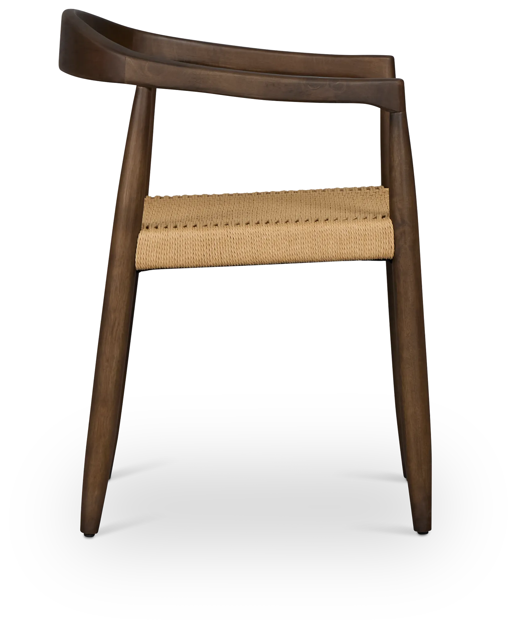 Santorini Dark Tone Curved Woven Side Chair