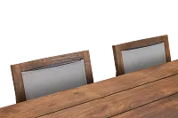 Linear Teak 70" Teak Table & 4 Teak Sling Side Chairs