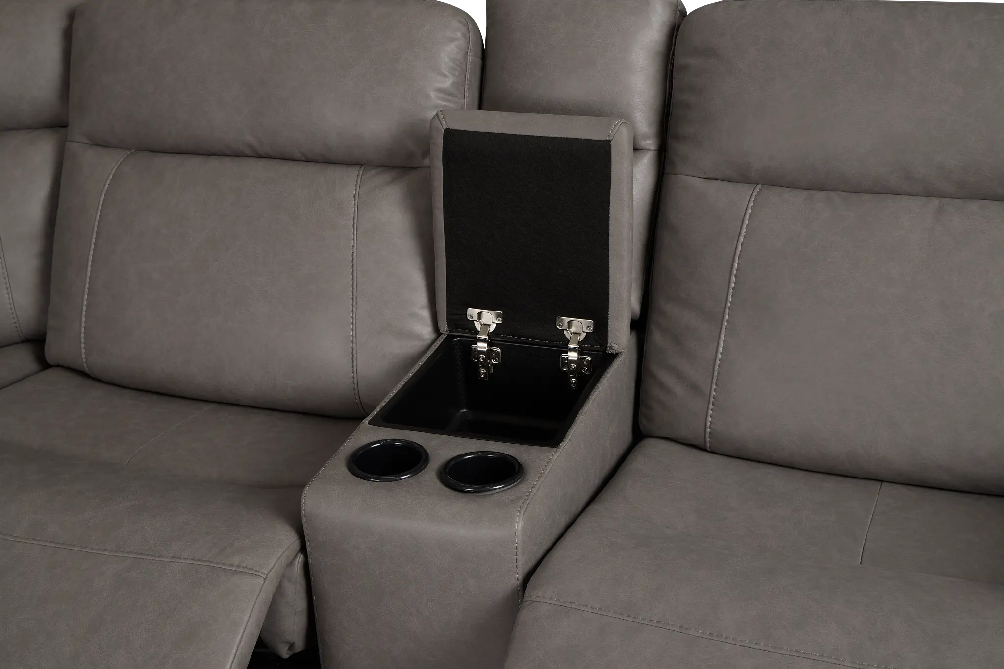 Colton Light Gray Micro Medium Triple Power 2-arm Sectional Colton Light Gray Micro Medium Triple Power 2-arm Sectional