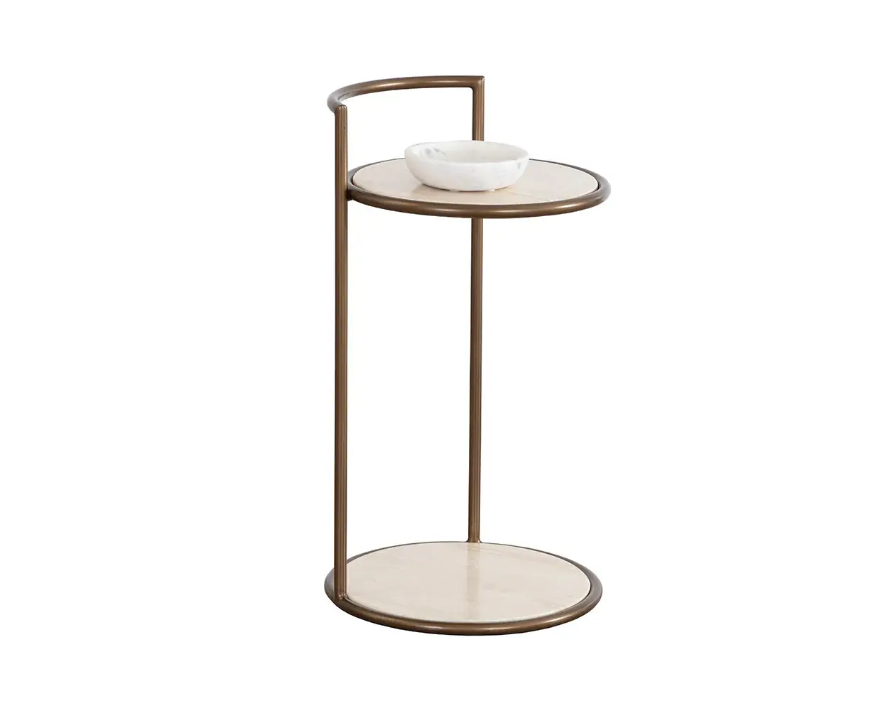 Nessa Light Brown Round End Table Nessa Light Brown Round End Table