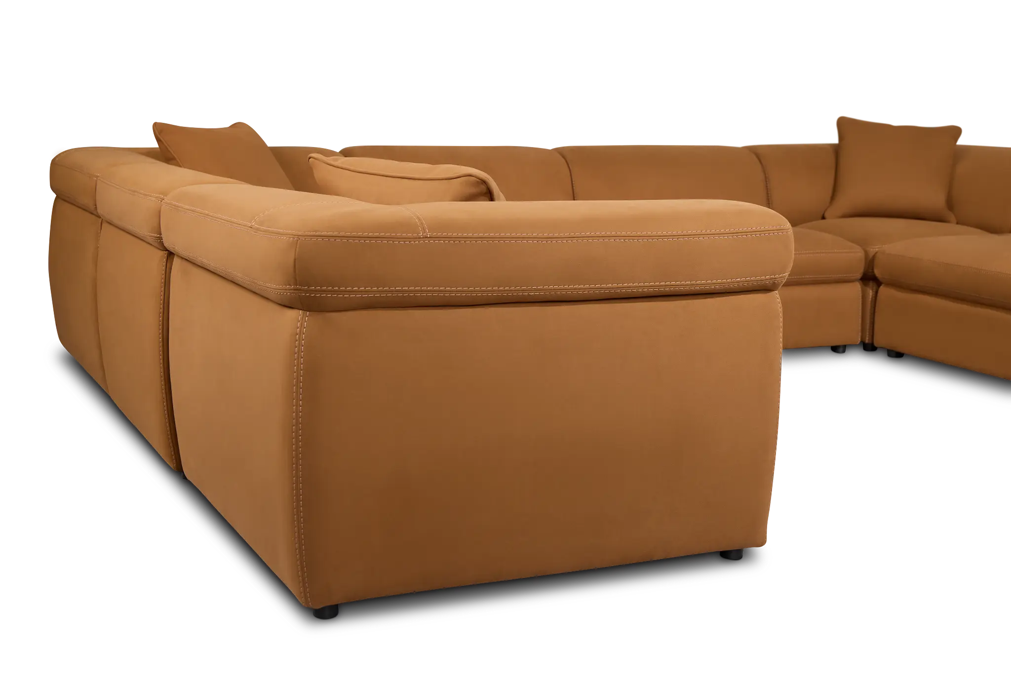 Aria Medium Brown Micro Immersive 8-piece Modular Sectional W/2 Speakers Aria Medium Brown Micro Immersive 8-piece Modular Sectional W/2 Speakers