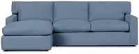 Hudson Blue Fabric Left Chaise Sectional