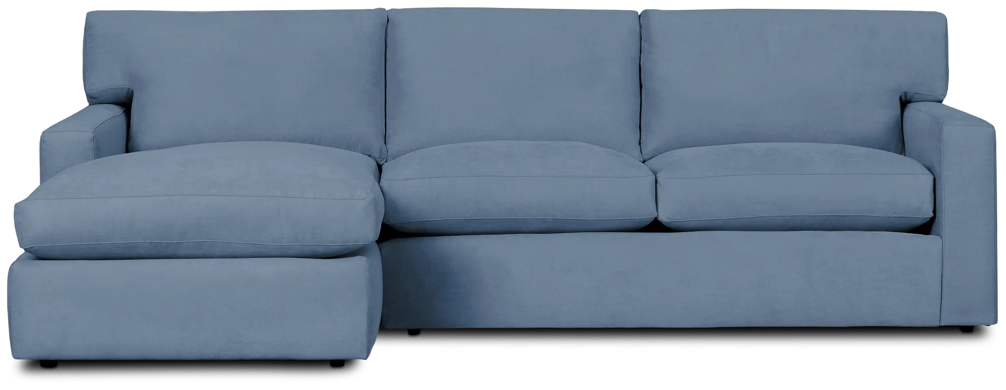 Hudson Blue Fabric Left Chaise Sectional