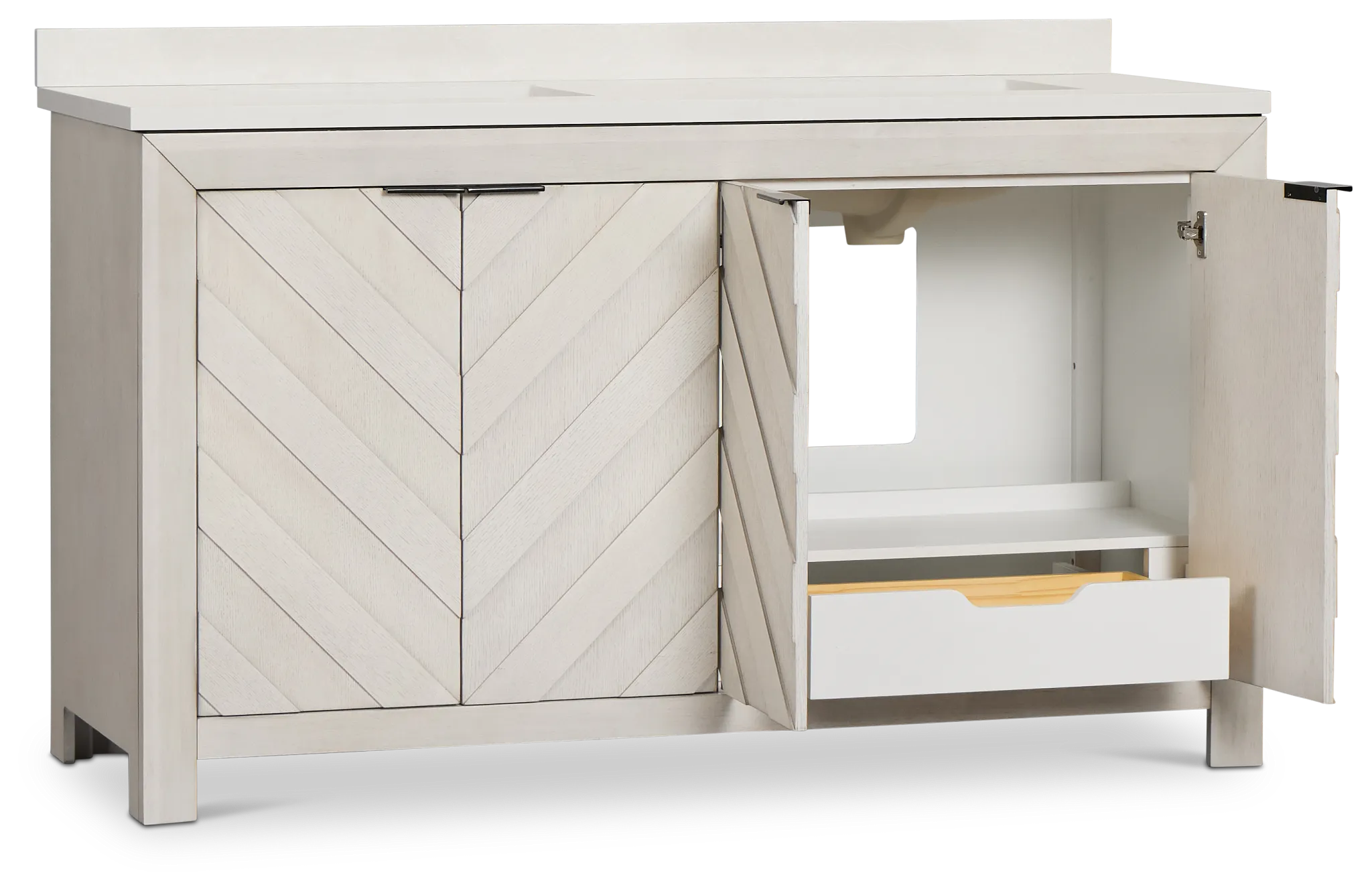 Delray White 60" Double Bathroom Vanity
