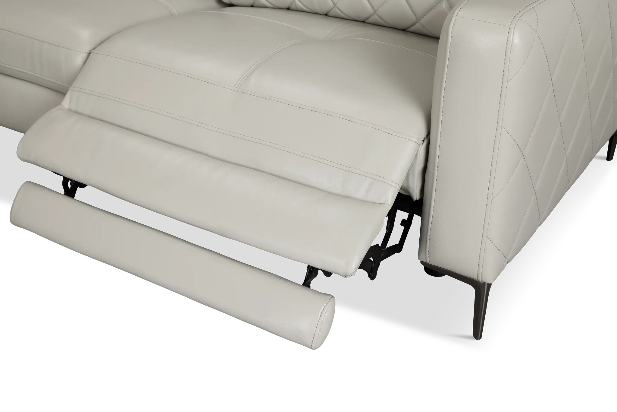 Ava Light Gray Micro Small Left Chaise Power Reclining Sectional Ava Light Gray Micro Small Left Chaise Power Reclining Sectional