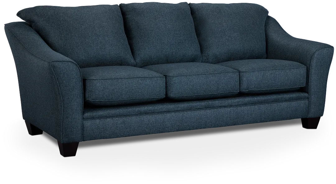Avery Dark Blue Fabric Sofa
