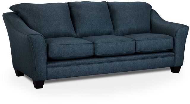 Avery Dark Blue Fabric Sofa