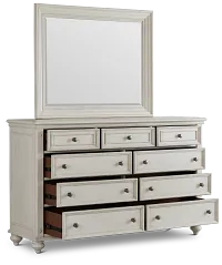 Savannah Ivory Dresser & Mirror