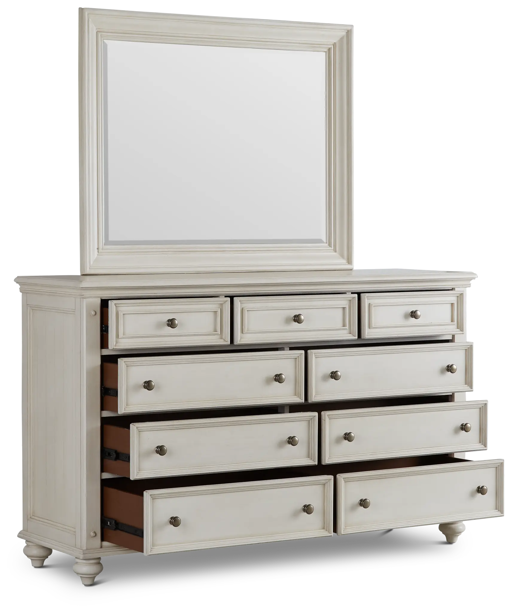 Savannah Ivory Dresser & Mirror Savannah Ivory Dresser & Mirror
