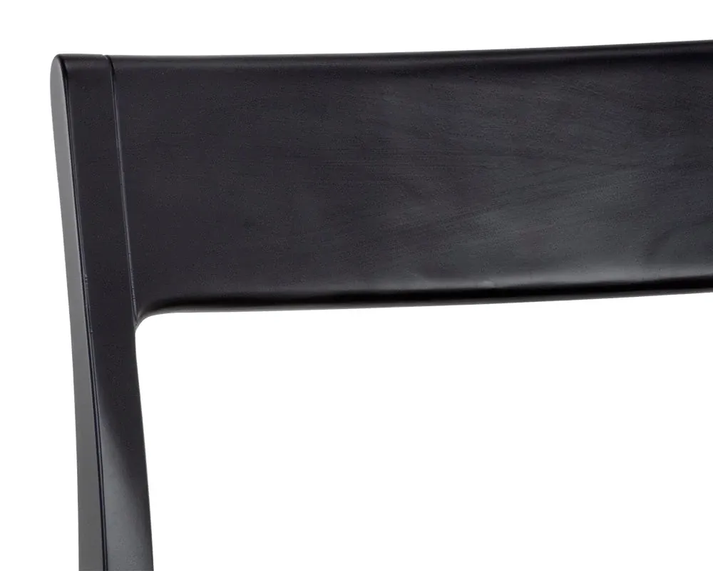 Mandel Black Woven Side Chair