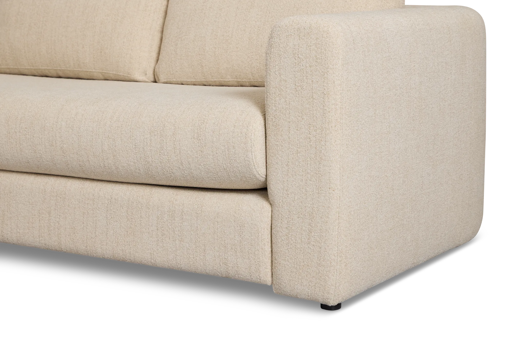 Alma Light Beige Fabric Small 2-arm Wedge Sectional