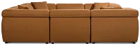 Aria Medium Brown Micro 8-piece Modular Sectional