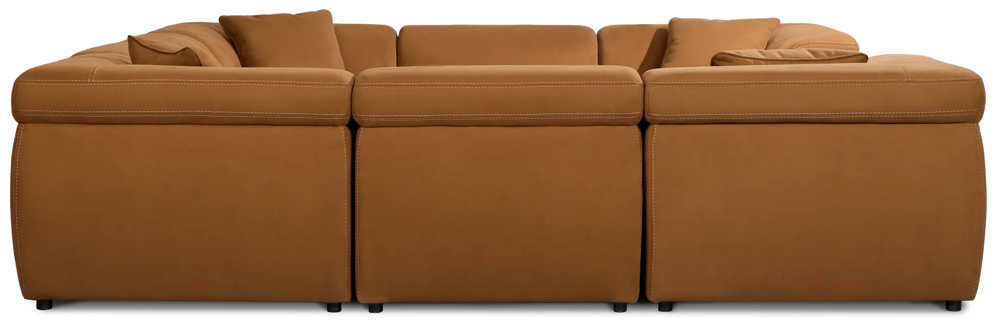 Aria Medium Brown Micro 8-piece Modular Sectional