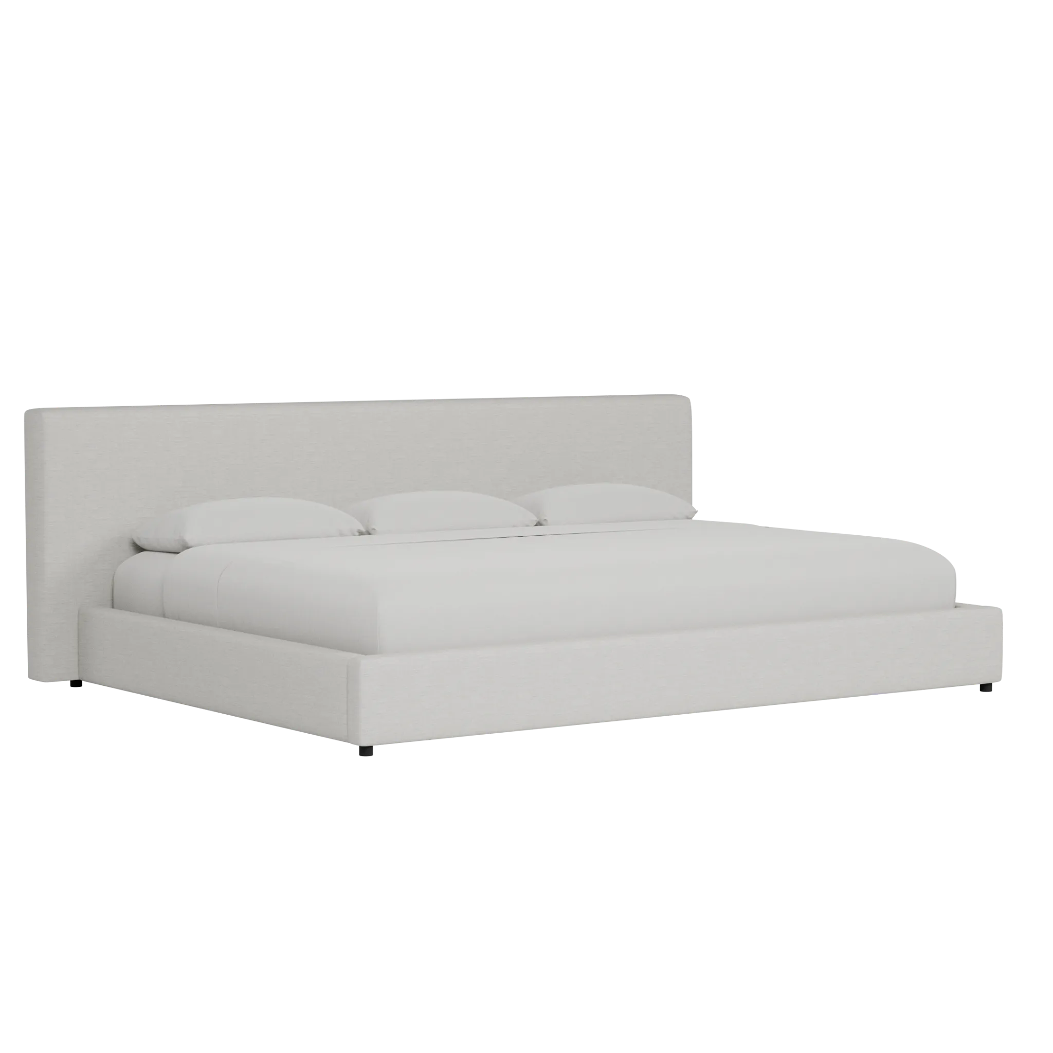 Grayton Maguire Ivory 44" Upholstered Platform Bed