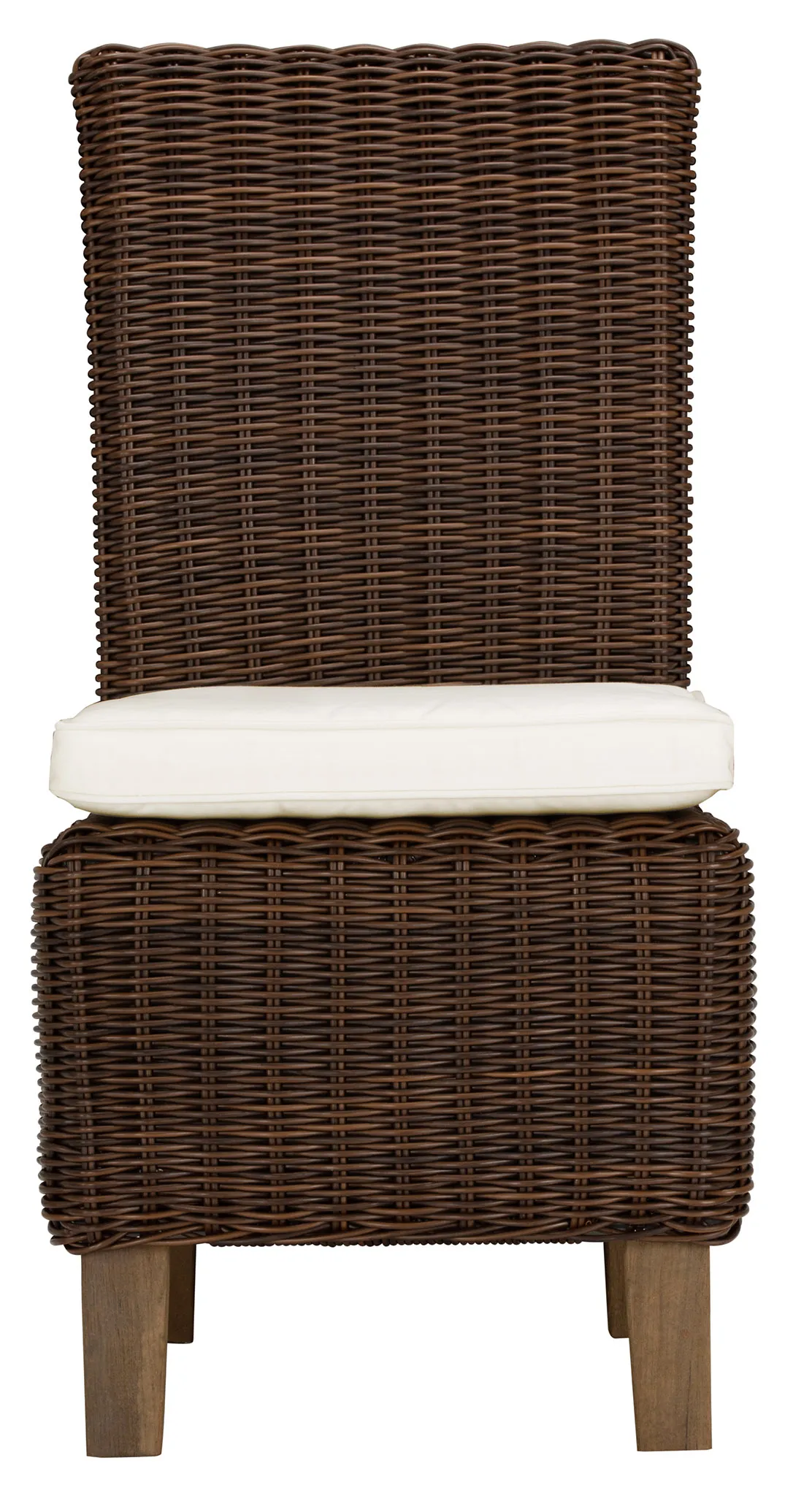 Canyon Dark Brown White Woven Side Chair