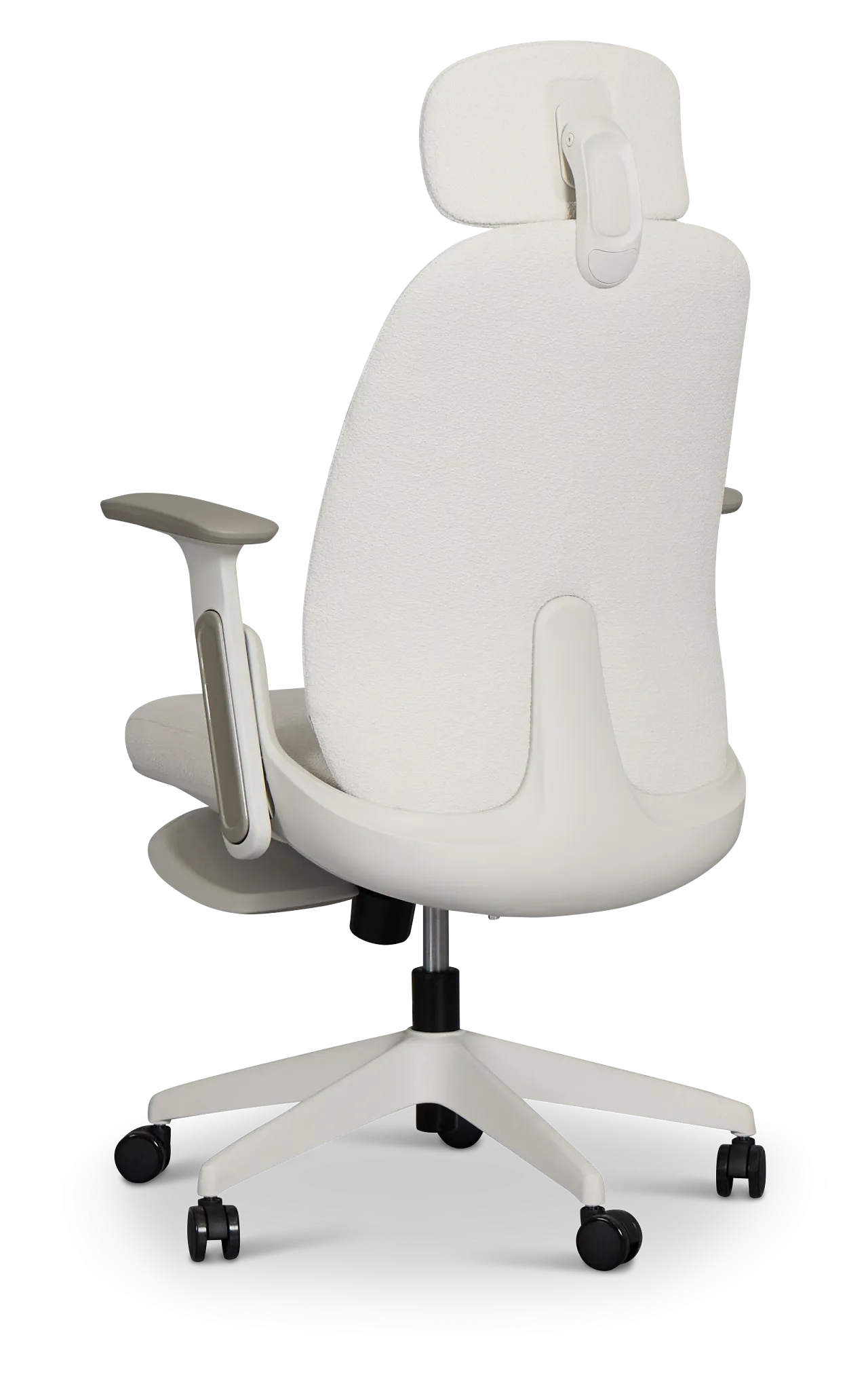 Nora White Upholstered Desk Chair