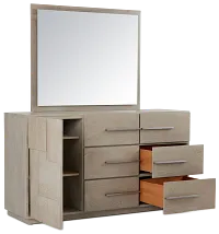 Destination Light Tone Door Dresser & Mirror