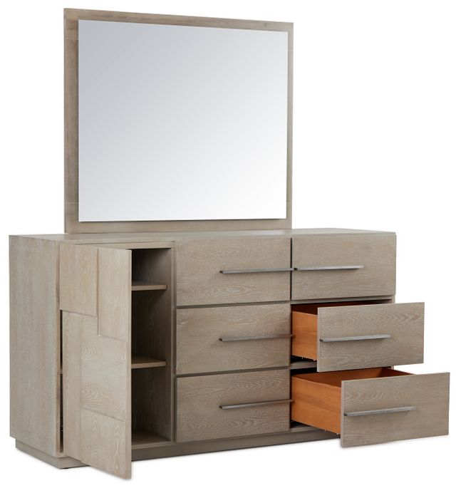 Destination Light Tone Door Dresser & Mirror