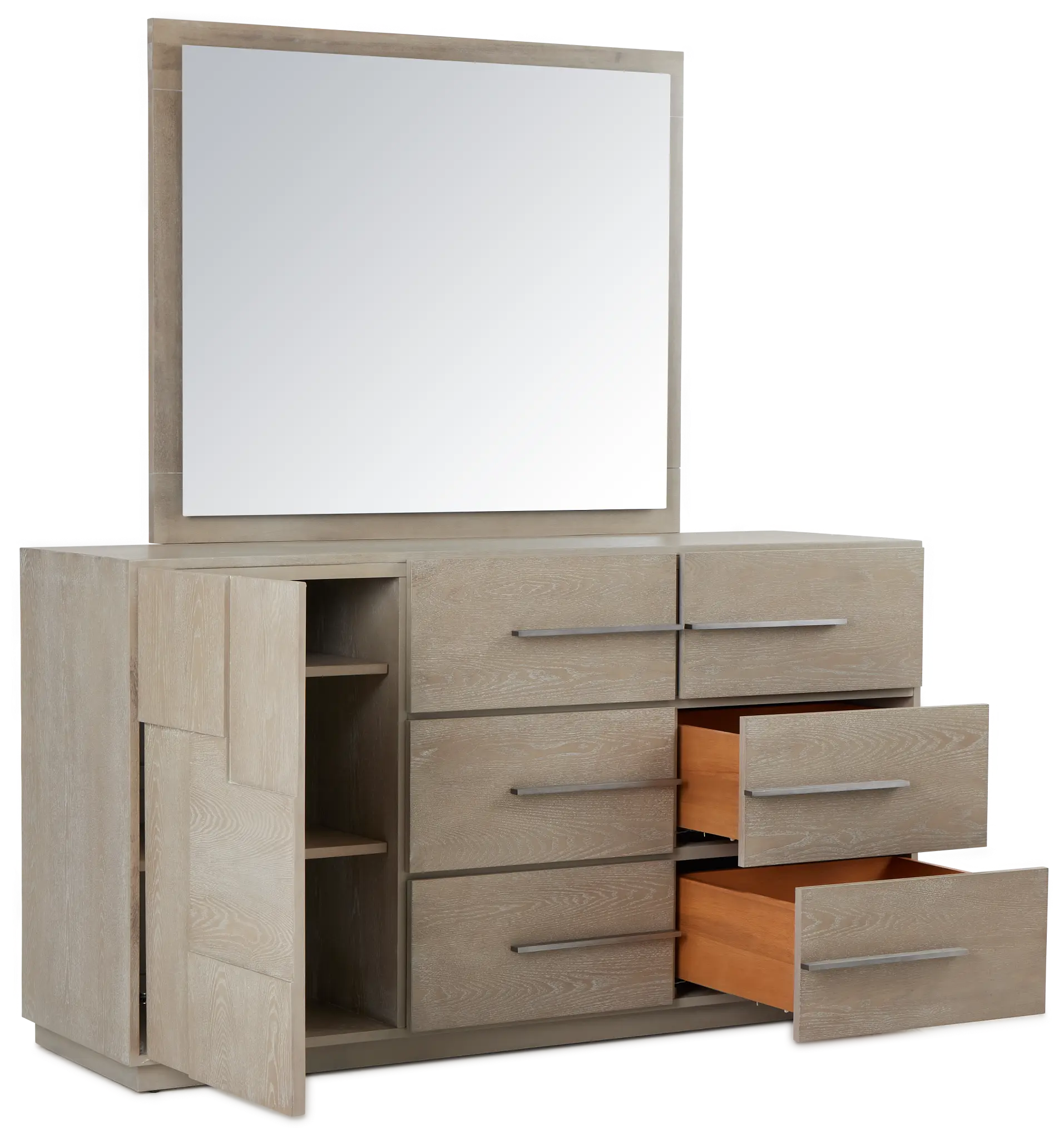 Destination Light Tone Door Dresser & Mirror Destination Light Tone Door Dresser & Mirror