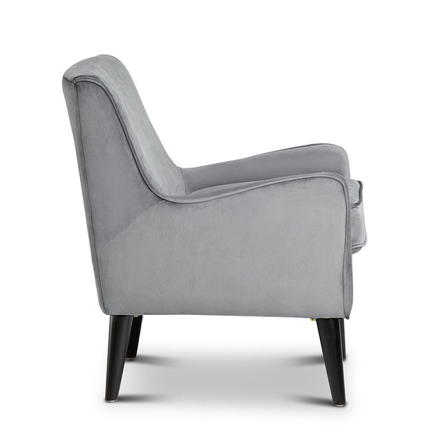 Angie Dark Gray Velvet Accent Chair (1)