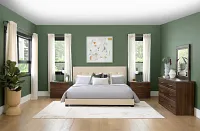 Flagler Beige Uph Panel Bed