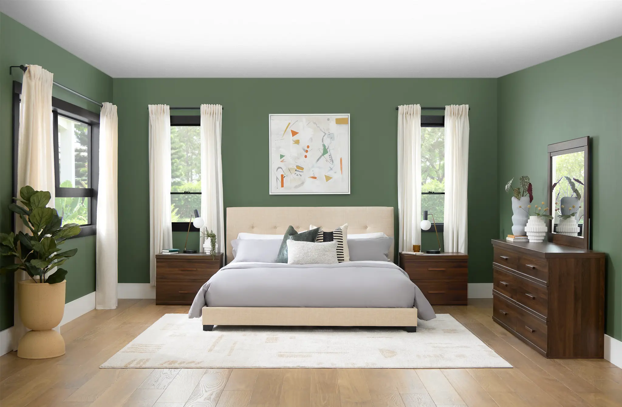 Flagler Beige Uph Panel Bed Flagler Beige Uph Panel Bed
