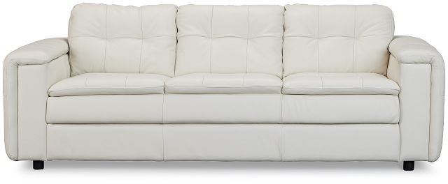 Rowan Light Gray Leather Sofa (2)