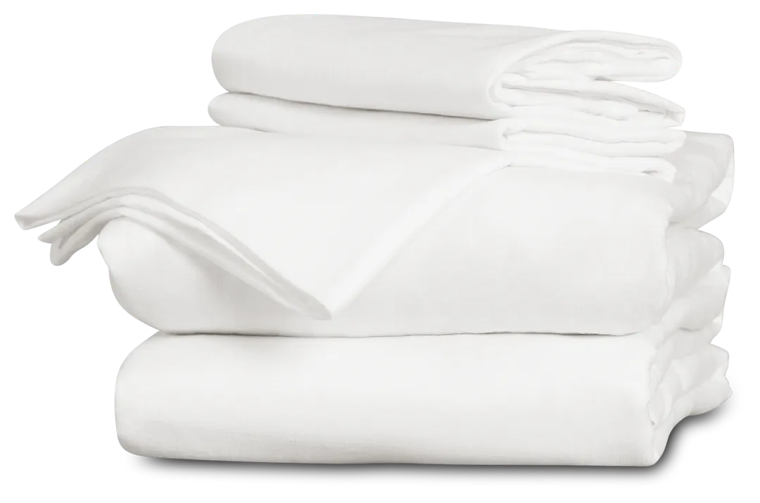 Rest & Renew Linen Blend White Duvet Set