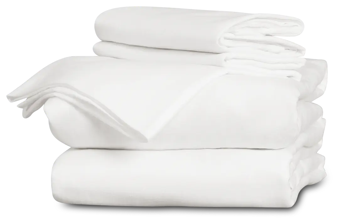Rest & Renew Linen Blend White Duvet Set Rest & Renew Linen Blend White Duvet Set