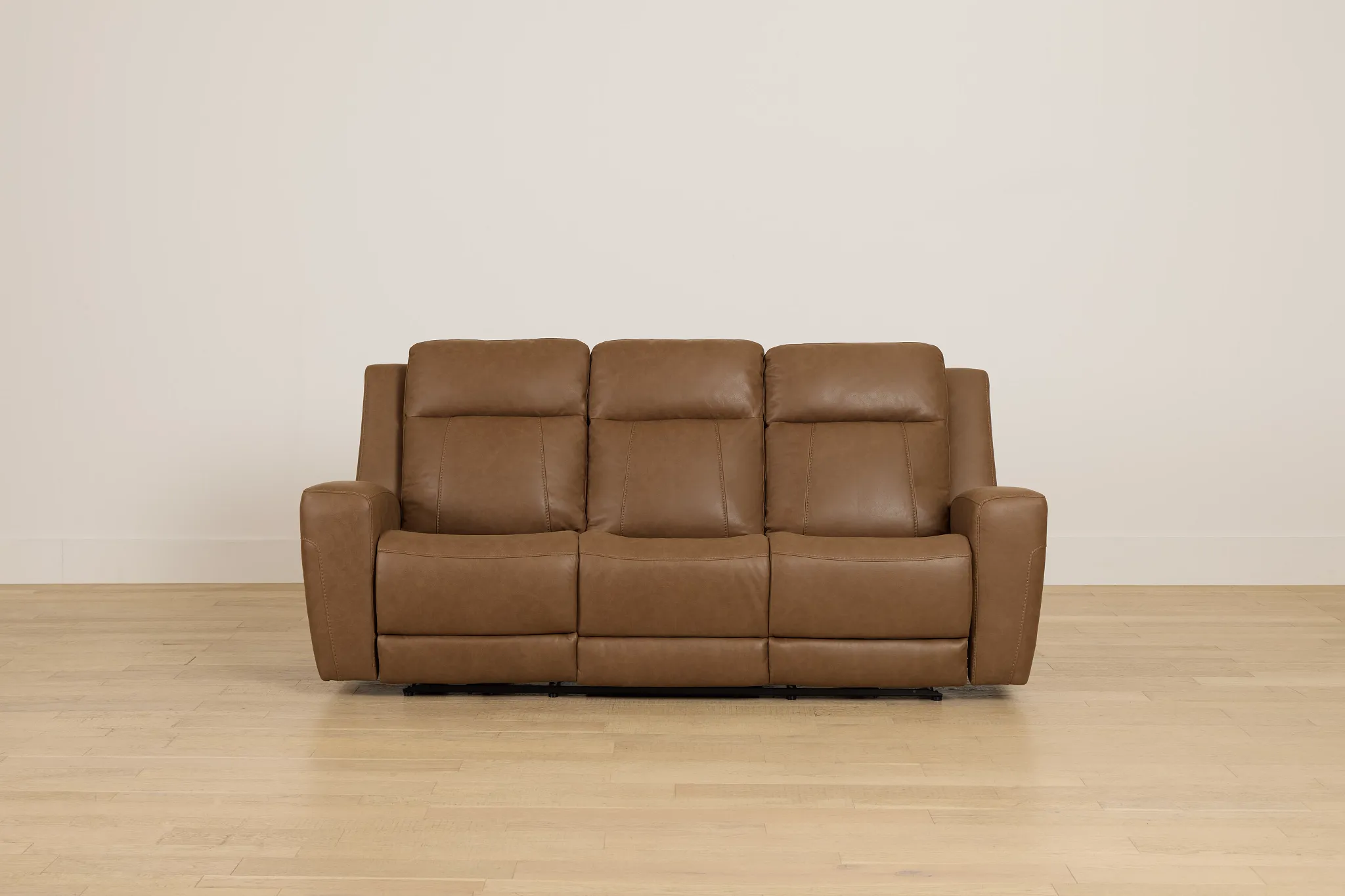 Colton Brown Micro Power Reclining Sofa W/ Power Headrest