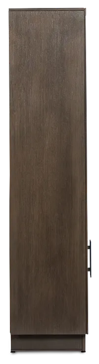 Richmond Gray 80" Door Pier Entertainment Wall With Fireplace