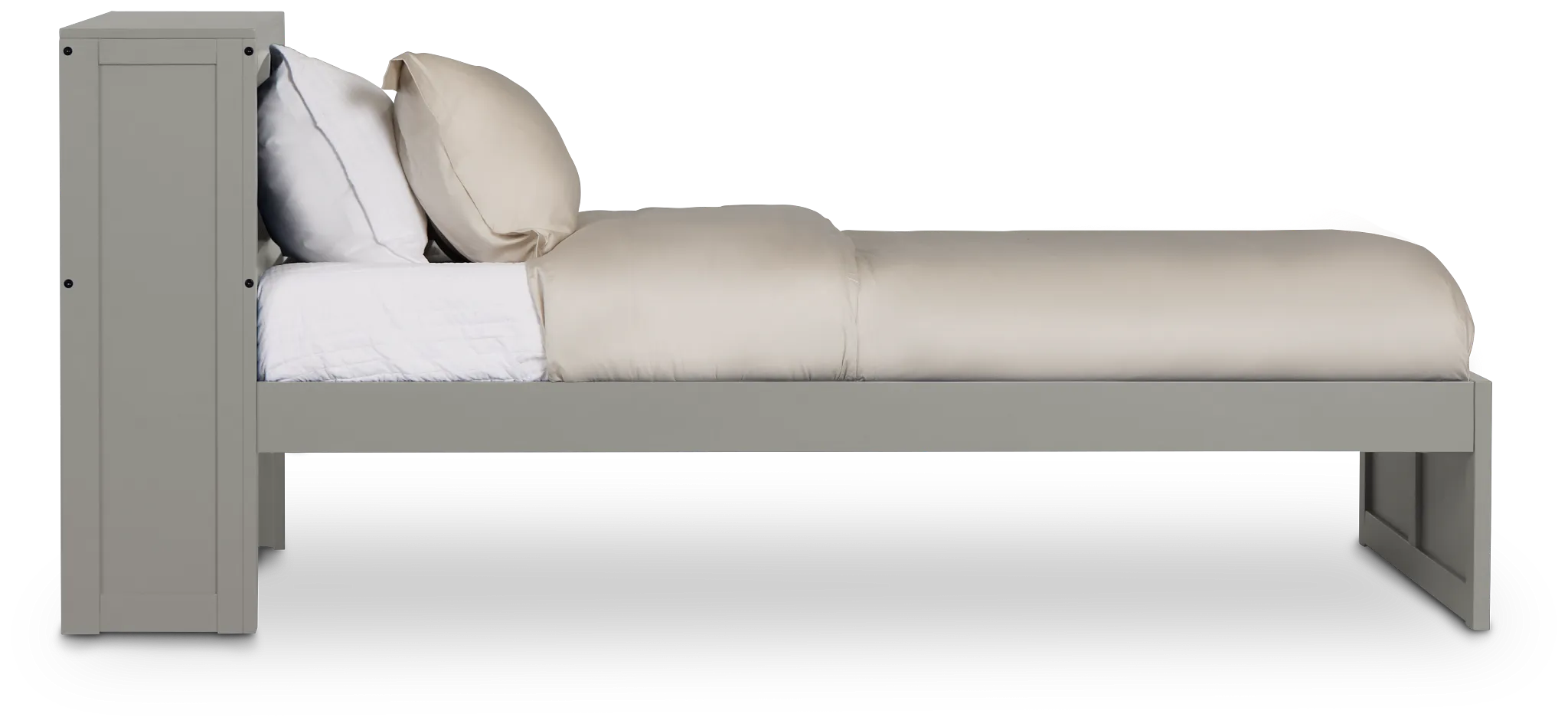 Charleston Gray Bookcase Bed