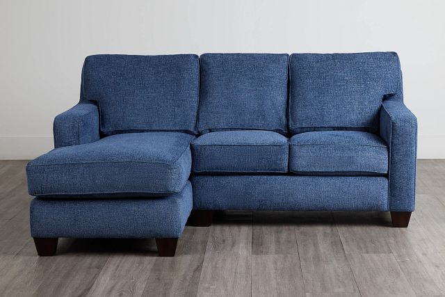 Andie Blue Fabric Left Chaise Sectional