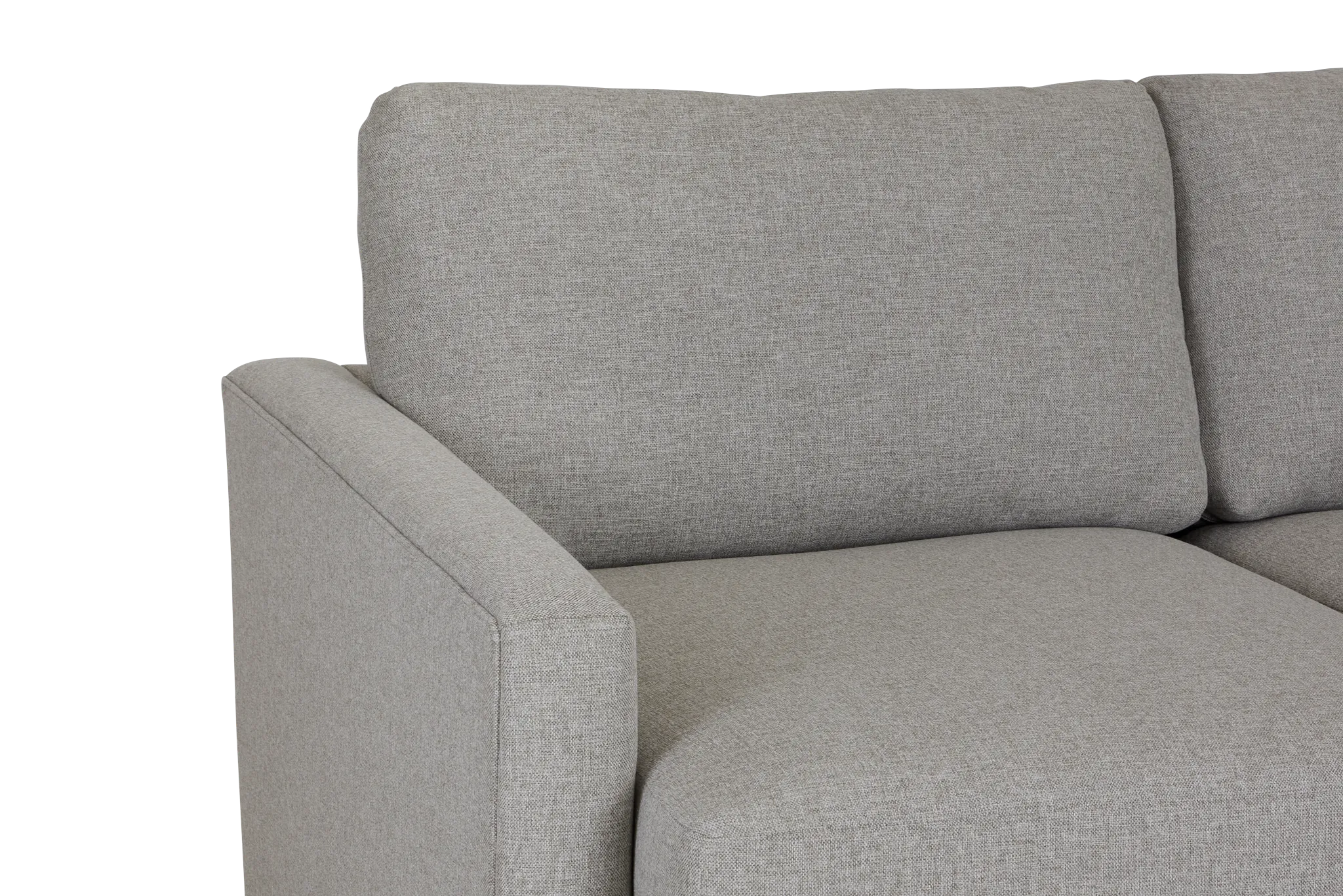 Noah Khaki Fabric Small Two-arm Sectional