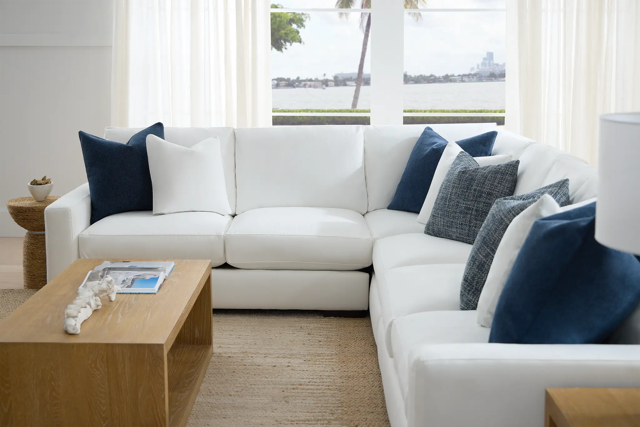 Edgewater Peyton White Medium Two-arm Sectional Edgewater Peyton White Medium Two-arm Sectional