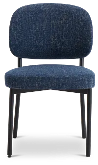 Chicago Dark Blue Upholstered Side Chair