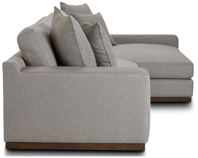 Mckenzie Light Gray Fabric Right Chaise Sectional