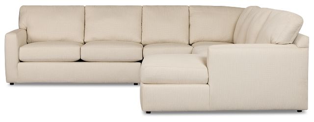 Rhodes Beige Fabric Large Right Chaise Sectional