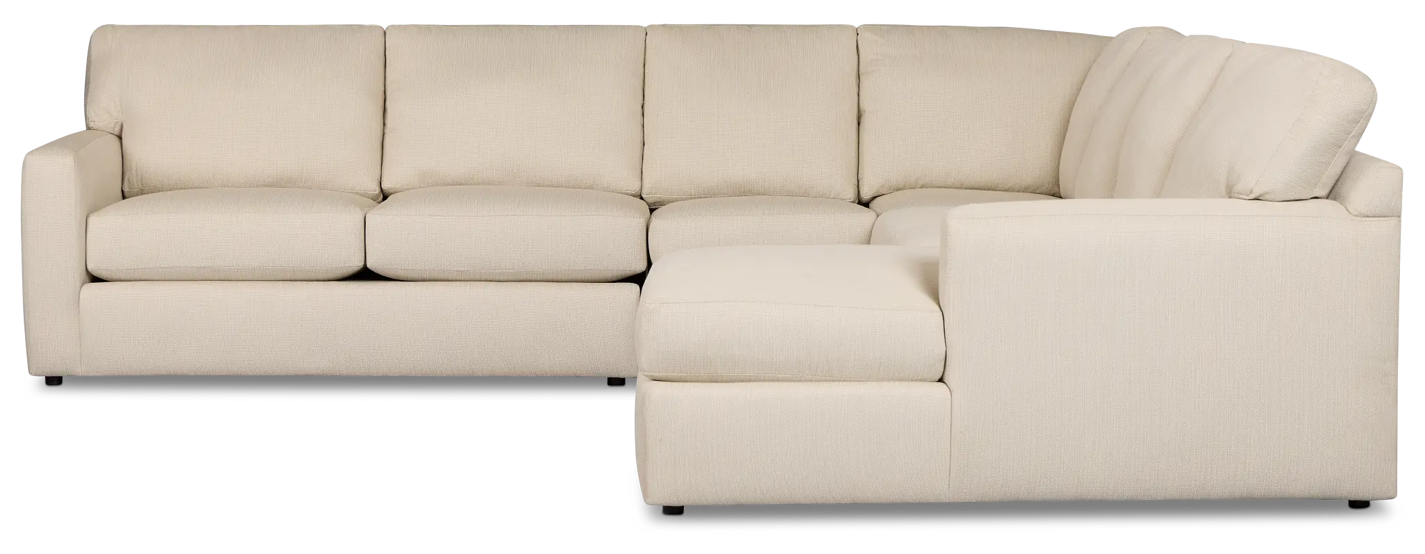 Rhodes Beige Fabric Large Right Chaise Sectional Rhodes Beige Fabric Large Right Chaise Sectional