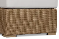 Montecito Light Tone Small Ottoman With Light Beige Cushions