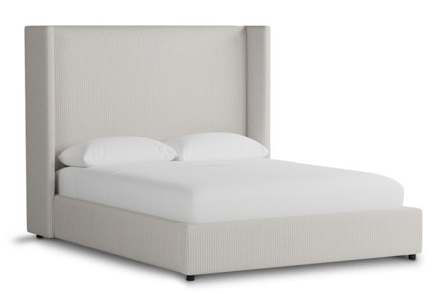 Captiva Lucy Light Beige 60" Upholstered Shelter Bed