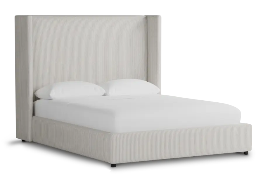 Captiva Lucy Light Beige 60" Upholstered Shelter Bed Captiva Lucy Light Beige 60" Upholstered Shelter Bed